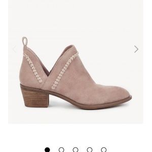 Sole Society Nikkie bootie, dusty rose/blush/pink
